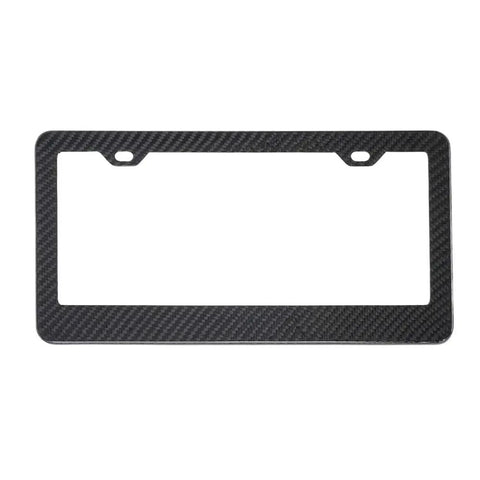 Legit Real Carbon Fiber License Plate Frame With Tight Weave Build And Comes Ready To Roll With Quality Fasteners, 31x16 cm size.