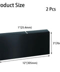 Heavy Duty HDPE Plastic Sheets One Inch Thick Three By Twelve Inches Black Two Pack For Machining Home Improvement And Diy Projects Great For Milling Fabrication Prototyping And Everyday Use, shown with dimensions.