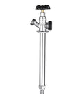 10 Inch Frost Proof Sillcock With Anti Siphon Design Lead Free Chrome Plated Brass Body One Half Inch Pex Crimp To Three Quarter Inch Hose Bibb