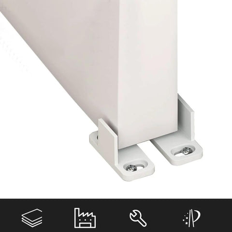 4 Pack POM Plastic T Shape Adjustable Sliding Barn Door Floor Guides With Screws White Finish Ideal For Bottom Of Sliding Doors And Furniture