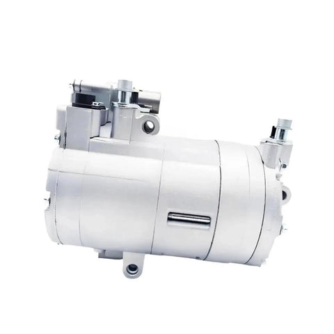 Heavy Duty AC Compressor For BMW I8 Hybrid Electric Vehicle Direct Fit Replacement Oem 64529332199 side view showing sleek design.