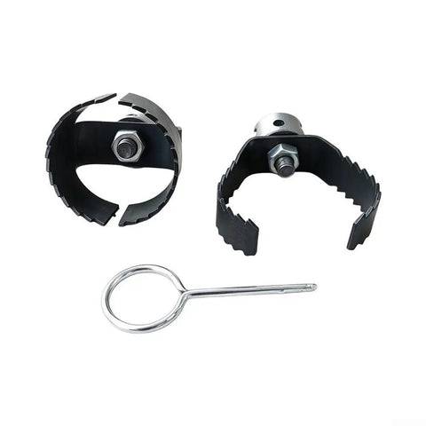 Heavy Duty Two Piece Drain Auger Attachment Set For Sink And Tub Clogs Featuring Thickened Steel Cutters And Ring Wrench.