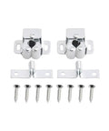 No Fuss Cabinet Touch Beads For Push To Open Latches Magnetic Door Catches With screws in white zinc finish
