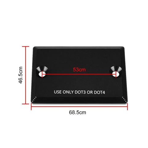 Front Brake Fluid Reservoir Cap For ZX12R ZX-12R 2000 2005, black, measurements in centimeters, brake cap cover with text "USE ONLY DOT3 OR DOT4"