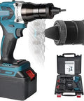 Pro Grade Heavy Duty Cordless Rivet Gun With Hella Strong 5.2Ah Battery for nut installation on steel frame or auto shop panel