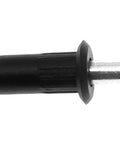 Top Shelf Cabinet Door Spring Pins And Damper Replacement Hardware For Kitchen Cupboards No Hassle Swap Metal shaft with black plastic grip.