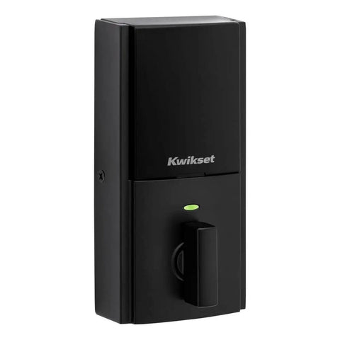 Back view of 620 Z-Wave Smart Lock Deadbolt With Keyless Entry And Illuminated Keypad, matte black, Z-Wave Hub Required.