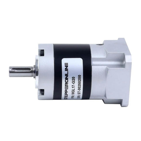 MGL Series Planetary Gearbox For Nema 17 Stepper Motors 20 To 1 Gear Ratio Low Backlash 45 Arc Min 5mm Shaft Metal Construction