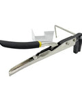 Angular Metal Folding Pliers For Arc And Angle Bending, Crimping, And Edge Molding, focusing on steel construction and grip handle.