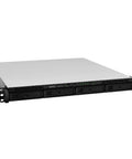Badass Rackmount Network Server With Intel Xeon Quad Core Processor Sixty Four Gb Ecc Ram Eight Tera Byte Sata Ssd One Tera Byte Nvme Cache And Four Gigabit Lan Ports For Rock Solid Small Business Data Hosting, front view with visible drive bays.