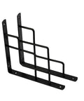 Heavy Duty Metal Wall Shelf Brackets Built Tough To Level Up Your Living Area With A 90 Degree Right Angle Design, Black Steel Frame.