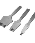Leather Craft French Angled Chisel Set For Hole Punching And Lacing Stitching High Speed Steel Tools 3.38mm size displayed