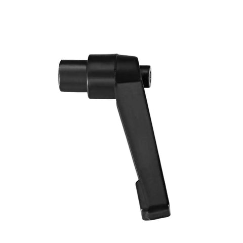 M6 Quick Release Push Button Ratchet Clamping Lever with three millimeter hex female thread; durable black steel construction.