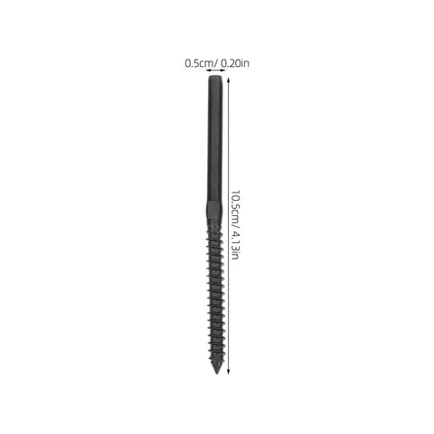 Pro Grade Stainless Steel Wire Rope Terminal Kit With Threaded Cable End Fittings For Sleek Stair And Balcony Railing Clean Look No Sweat Install Four Piece Set black threaded cable fitting measuring 10.5 cm.