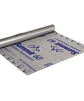 Top Shelf Synthetic Roofing Felt Underlayment Roll Flawless Flat Lay, 250 feet, silver synthetic for shingle installations.