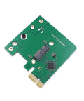 Compact Dual Edge Tpu Pcie X1 Low Profile Adapter With Coral Accelerator Support For Machine Learning Ai Projects shown from top.