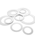 Stainless Steel Flat Washer Kit 320 Pieces 15 Sizes 0.5mm 0.8mm 1mm Thick Shim Washers Gasket Set In Box Metric Washers For Small Threaded Rods Rust Resistant And Reusable, assorted flat washers