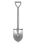 31.5 Inch Short Garden Shovel For Yard Digging With Round Point Blade And D Handle, All Stainless Steel Construction