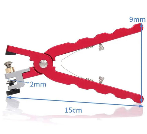 Pro Level Watch Band Tool Kit Featuring Heavy Duty Spring Bar Pliers And Precision Hole Punch For Leather Straps, red ergonomic pliers.