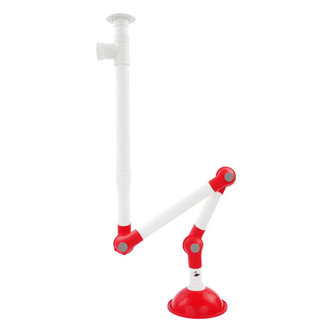 Heavy Duty Laboratory Exhaust Vent For Fume Extraction In Labs, Easy Ceiling Install With Durably Built Aluminum Alloy And Red PP Housing