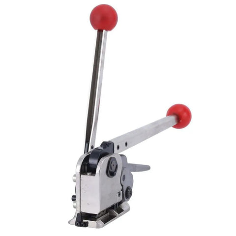 3 in 1 Steel Strapping Tool For Five Eighths And Three Quarters Inch Straps Buckle Free Baler Sealless Tensioner Crimper And Cutter