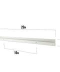 White Magnetic Wall Display Bars For Kid Art And Photos Strong Magnet Gallery Track System Total Flex Spacing Setup dimensions 28in length 2in height