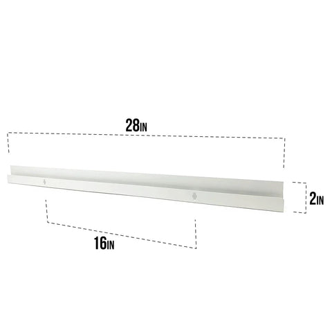 White Magnetic Wall Display Bars For Kid Art And Photos Strong Magnet Gallery Track System Total Flex Spacing Setup dimensions 28in length 2in height