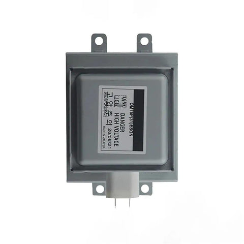 1Pc Industrial Microwave Equipment Magnetron Om75P Air Cooled For Samsung Mag Drying Apparatus showing high voltage warning label