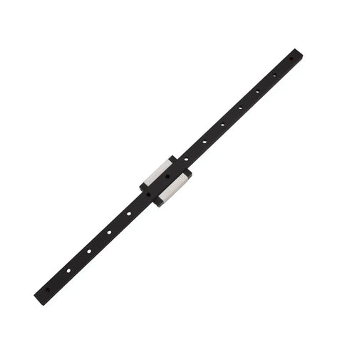 400mm Linear Rail With Carriage Block For DIY 3D Printers And Machines Heavy Duty Steel Guide Rail Rust Resistant Blackened Finish
