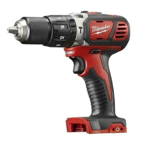 Beefy Compact Cordless Drill Driver Kicking 18 Volt Frameless Torque Featuring Half Inch Chuck Built Like A Tank For Daily Job Site Grind Heavy Duty Bare Tool Rig Ready To Roll, side view of drill with metal chuck.