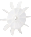 Air Compressor Fan Blade Replacement 14mm D Shaft For Direct On Line Motors, white plastic blade with central hole