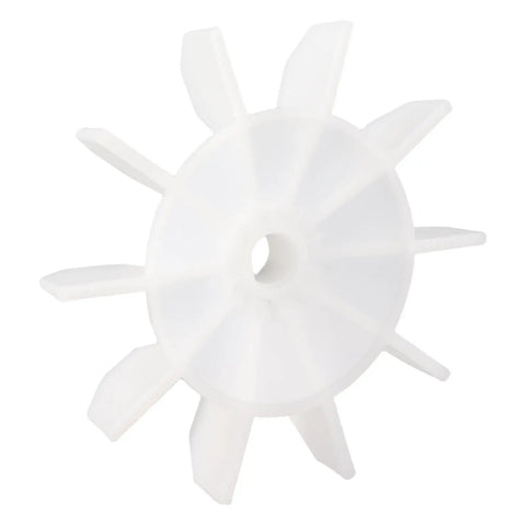 Air Compressor Fan Blade Replacement 14mm D Shaft For Direct On Line Motors, white plastic blade with central hole
