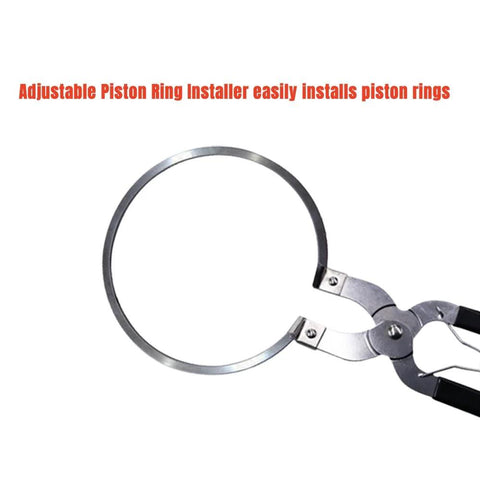 Pro Grade Piston Ring Pliers Kit With Ring Installer And Removal Tool showing handle and adjustable ring