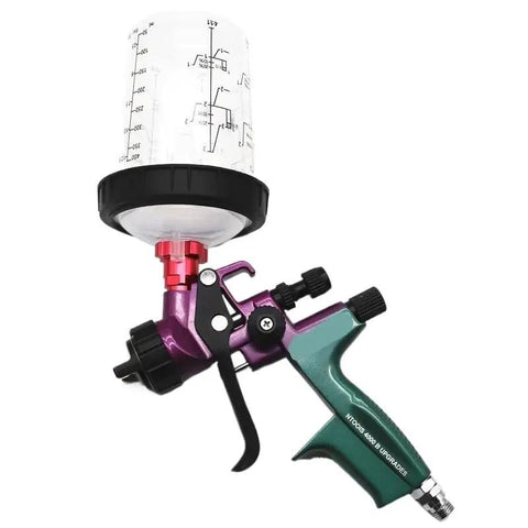 Kick-Butt 1.4mm Air Spray Gun With 1.8mm Nozzle Kit for smooth finishes, featuring 400cc mixing cup and 600cc tank.