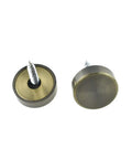 Slick Brushed Copper Mirror Screws With Solid Brass Washers Zero Hassle Install Decorative Fasteners For Bathroom Mirrors Kitchen Backsplash And Weekend Handy Work Projects 8 Pairs - Close-up of two screws with brass washers.