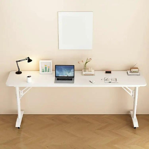 Smooth Rolling Height Adjustable Laptop Desk On Wheels For Home Office And Bedside Setup Ergonomic Portable Standing Workstation with laptop and decor.