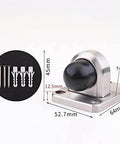 Stainless steel door stopper with built-in rubber bumper delivers quiet, door protection and durable, one-piece construction; heavy duty