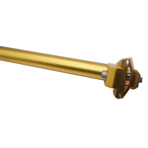 Gold finish adjustable 25.4x300mm aluminum alloy seatpost for MTB road bike and BMX, dope shockproof horizontal seatpost
