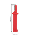 Heavy Duty Insulated Wire Stripper Knife With No Sweat Cable Cutting Razor Ergonomic Grip Handle with dimensions 17.5cm x 4cm.