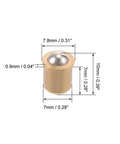 Detailed view of 5mm Ball Dia Brass Electroplating Cabinet Door Ball Catch Latch Closures Set Of 10 For Cabinets Doors Wardrobes