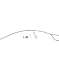Black Spring-Loaded Gate Latch Cable Pull for Garden Wood Vinyl Fence includes metal components and a black cable for easy installation.