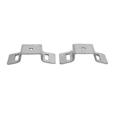 Heavy Duty Sign Mounting Brackets For Large Poles, Adjustable Street Sign Hardware With Rugged Pole Clamps, shown in galvanized steel