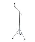 Heavy Duty Adjustable Drum Cymbal Stand With Foldable Iron Base For Gig Ready Setup Rock Solid Grip, chrome finish and sturdy tripod.