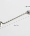 Heavy Duty Stainless Steel Gate Hook and Eye Latch for Barn Door Fence, 20cm long, designed for durable locking.