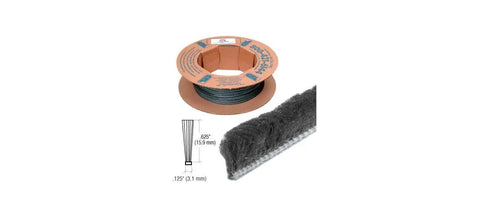 Vanguard Security Astragal Replacement Pile Weatherstrip 0.625 Inch Backing Strip For Doors Durable Polypropylene 100 Ft Roll W562C Compatible Long Lasting Door Sealing Solution