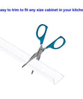 14 Pack Slick Crystal Clear Plastic Slip On Edge Guards 16.5 Inches Long easy to trim with scissors for kitchen cabinet fitting.