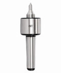 Front view of Triple Bearing Long Spindle Revolving Live Center For Lathe Tailstock Built Tough, Heavy Duty 60 Degree Point