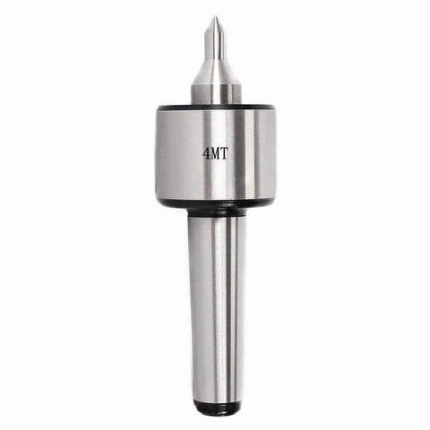 Front view of Triple Bearing Long Spindle Revolving Live Center For Lathe Tailstock Built Tough, Heavy Duty 60 Degree Point