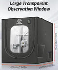 Front view of Tough As Nails 3D Printer Enclosure with LED Light for A1 and A1 Mini, showing large window, size 560x600x680MM.