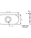 Centered Slide In Economy T Nuts 1/4-20 Stainless Steel, 18-8 Finish For 10 Series Aluminum Extrusions dimensions diagram